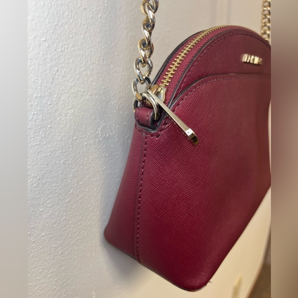 Michael Kors Cindy Saffiano Leather Crossbody Bag Burgundy - Picture 5 of 14